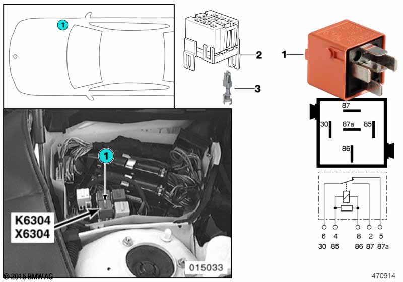 Secondary air injection pump relay K6304