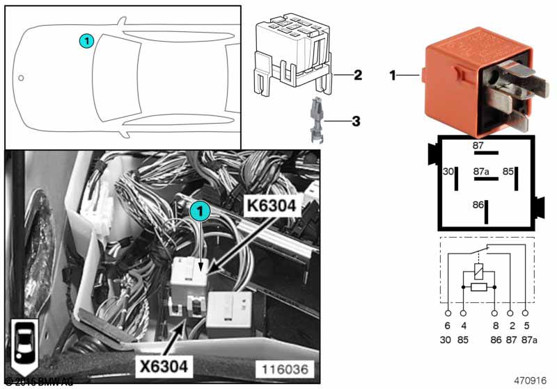Secondary air injection pump relay K6304