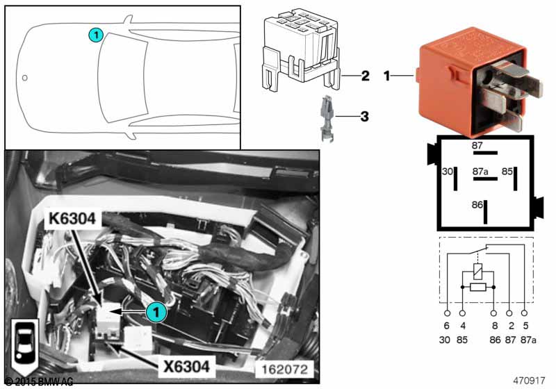 Secondary air injection pump relay K6304