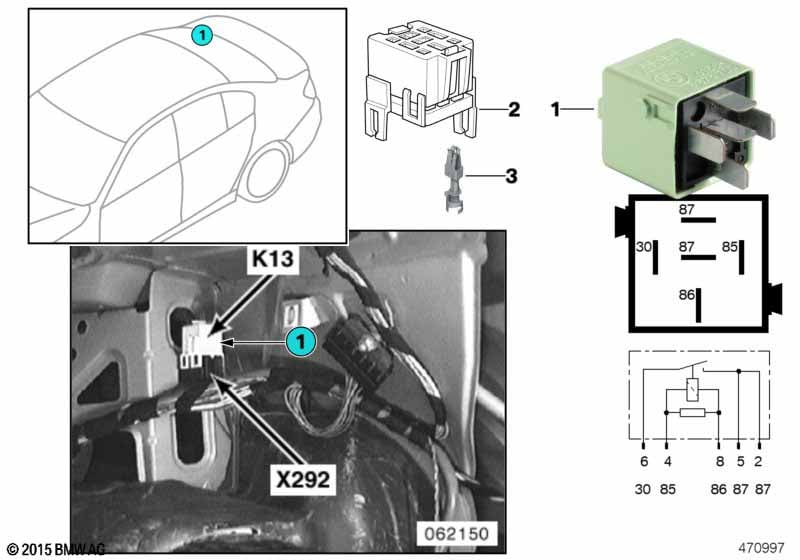 Relay for heated rear window K13