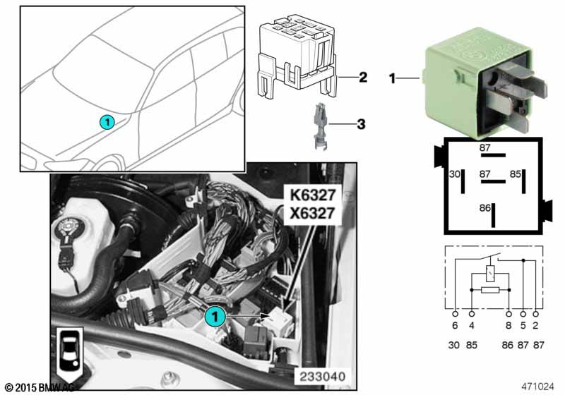 Relay for injectors K6327