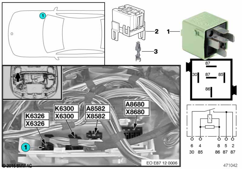 Relay, relief, Terminal 15 K6326