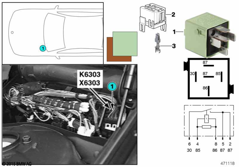 Relay for oxygen sensor K6303