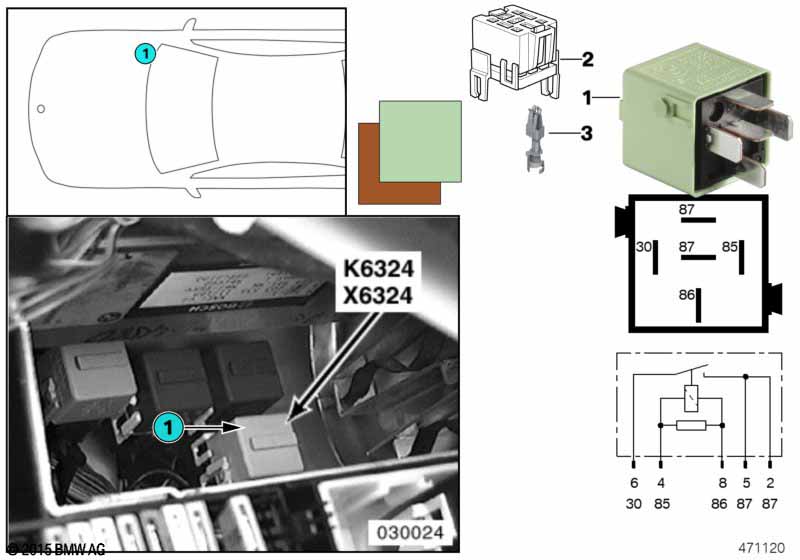 Relais for starter K6324
