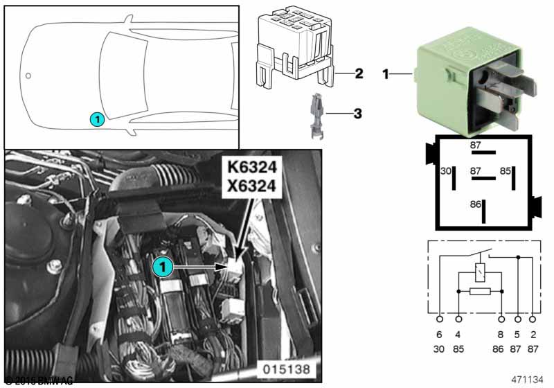 Relais for starter K6324