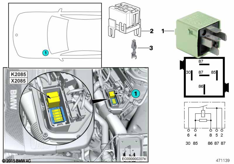 Relais K2085 moteur DDE