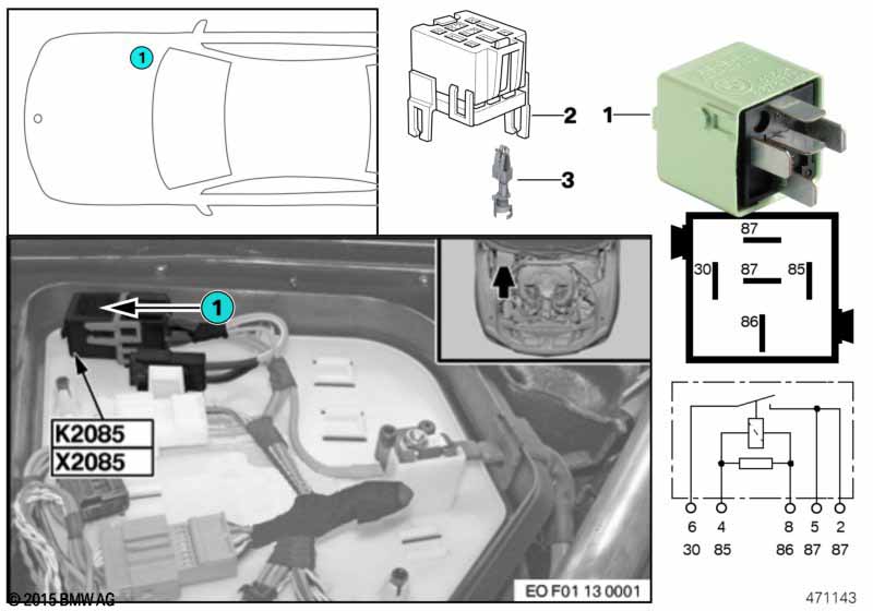 Relay for engine DDE K2085