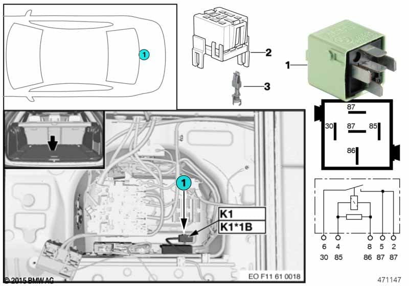 Relay, compressor for air suspension K1