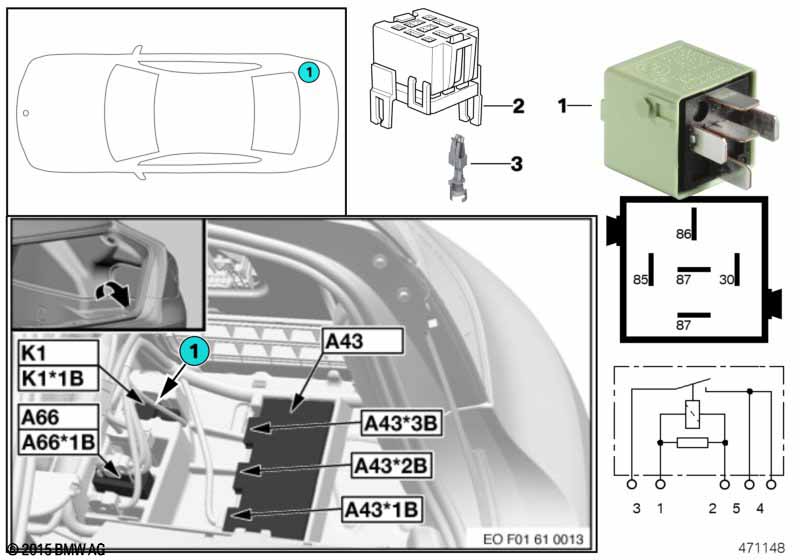 Relay, compressor for air suspension K1
