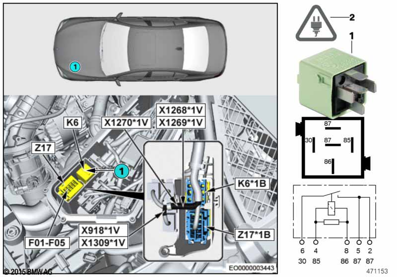Relay for engine DDE K6