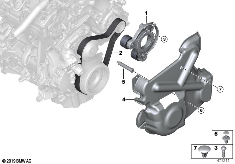 Genuine BMW 11287634197 I15 I12 Mechanical Belt Tensioner (Inc. i8, 225xe & Cooper SE ALL4) | ML Performance UK Car Parts