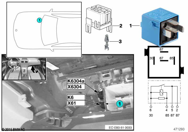 Relay for headlight cleaning system K6