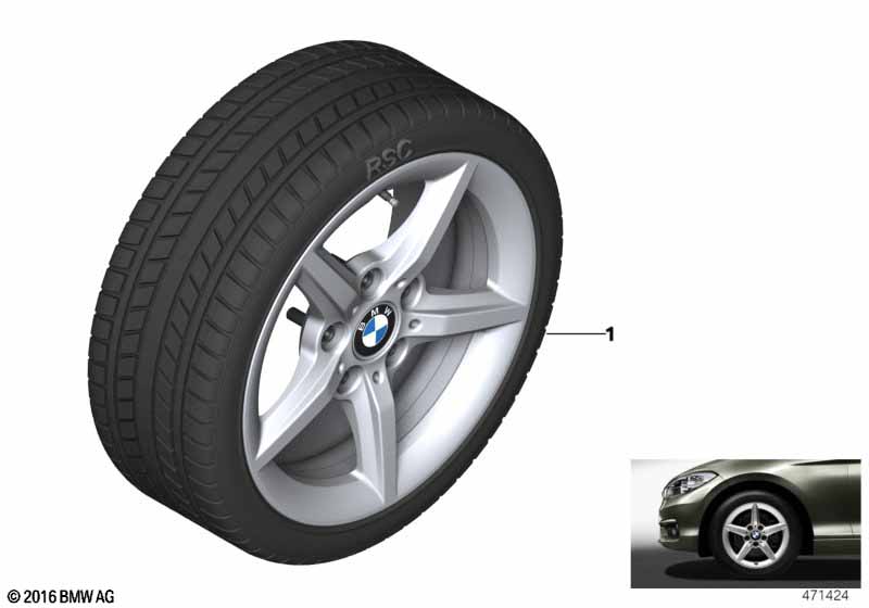 Winter wheel&tire star spoke 654