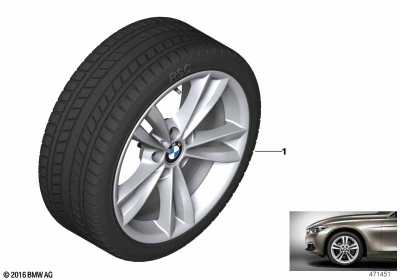 Winter wheel with tire V-spoke 658 - 18