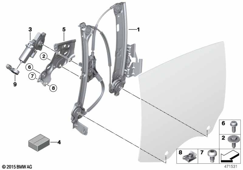 Door window lifting mechanism rear