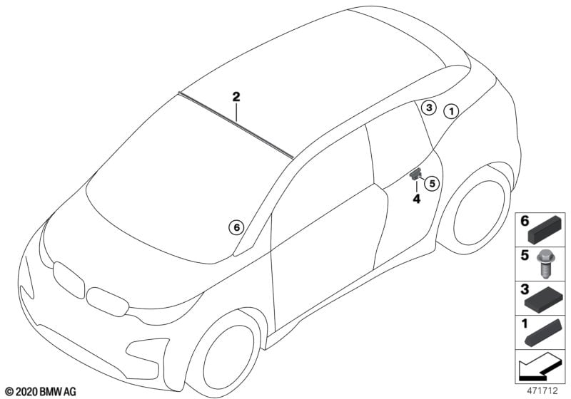 Genuine BMW 51317302233 Cover, Windshield, Top (Inc. i3s) | ML Performance UK Car Parts