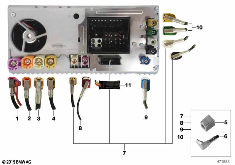 Genuine BMW 61116816435 G31 G30 F90 Rep. Guide For Wlan Cable Antenna L=1755mm (Inc. 520i) | Duco Car Parts UK Car Parts