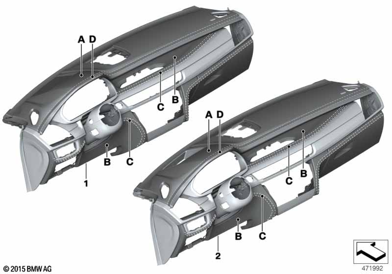 Genuine BMW 51457990385 F16 Trim Panel Dashboard, Leather INDIVIDUAL (Inc. X6) | ML Performance UK Car Parts