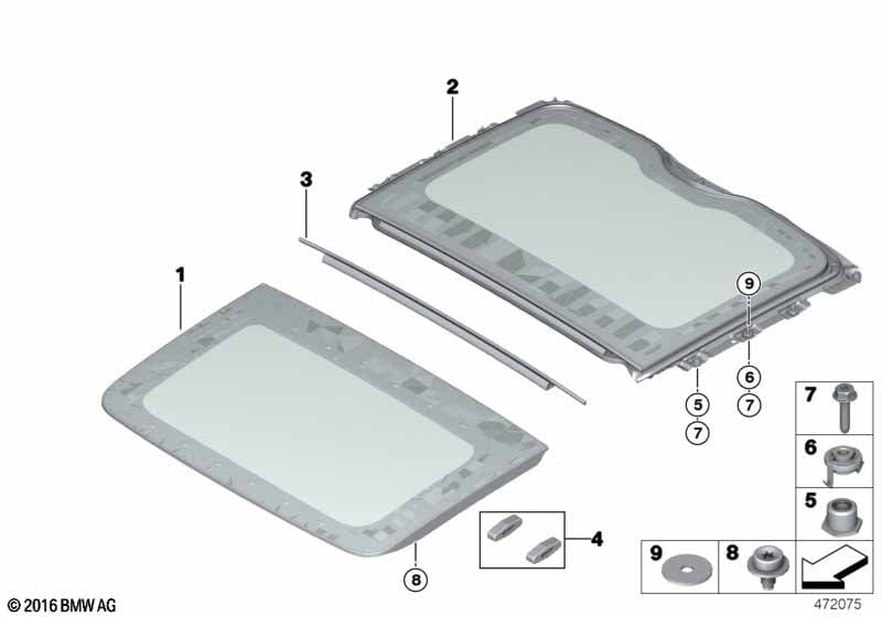 Panorama glass roof glass panel