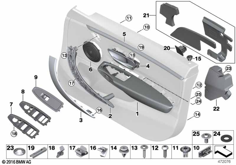 Genuine BMW 51417346919 F36 Accent Molding, Front Left PERLGLANZ CHROM (Inc. 440i, 420dX & 440iX) | ML Performance UK Car Parts