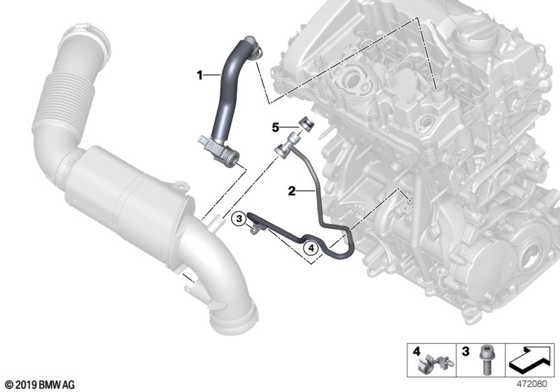 Genuine BMW 11158654626 F46 F39 F55 Vent Pipe (Inc. Cooper S, X1 20i & 225i) | ML Performance UK Car Parts