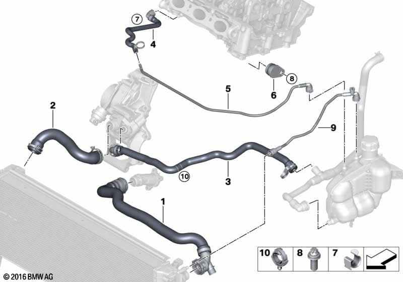 Genuine BMW Mini 17127646898 F56 Pipe, Expansion Tank-Cylinder Head (Inc. Cooper SE ALL4) | ML Performance UK Car Parts