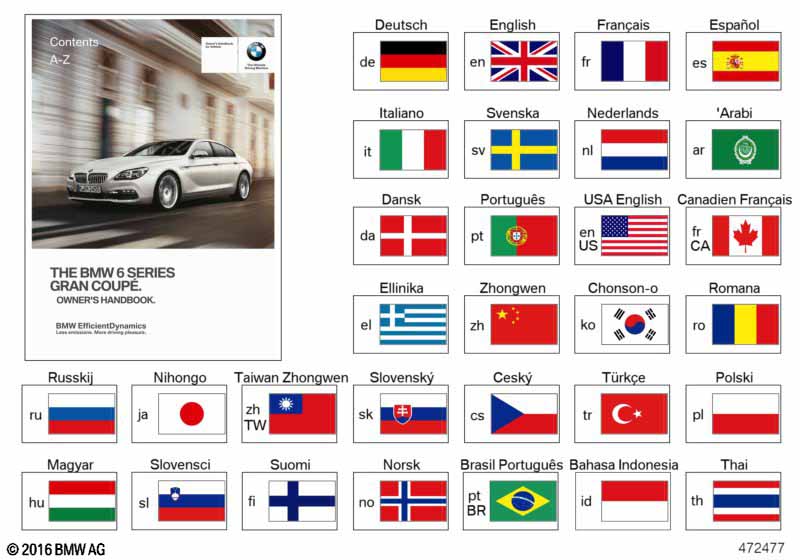 Genuine BMW 01402902827 Owner's Manual For EN US (Inc. 650i, 640iX & 640i) | ML Performance UK Car Parts