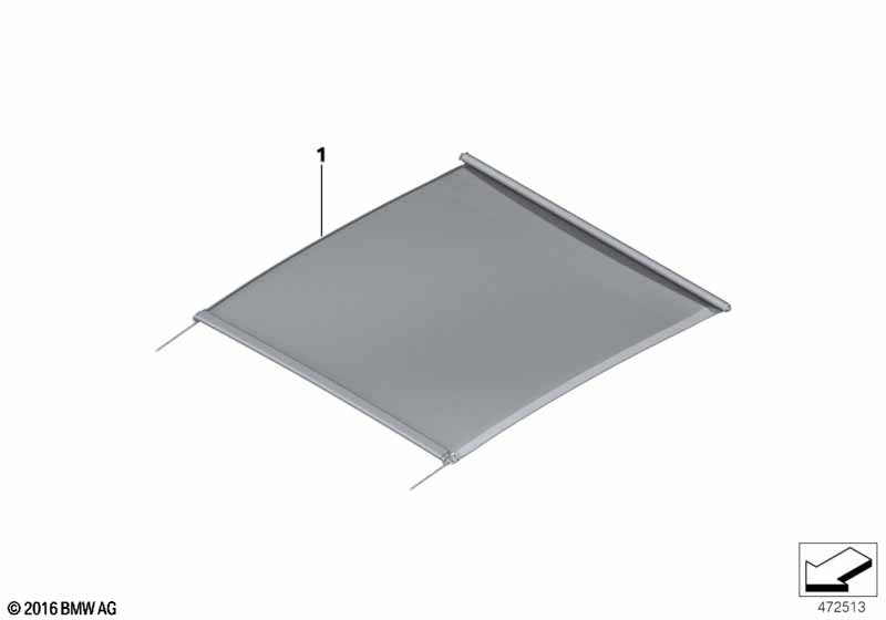 Genuine BMW 54108499252 F40 F39 Roller Sunblind ANTHRAZIT (Inc. 118i, 118d & X2 20iX) | ML Performance EU Car Parts