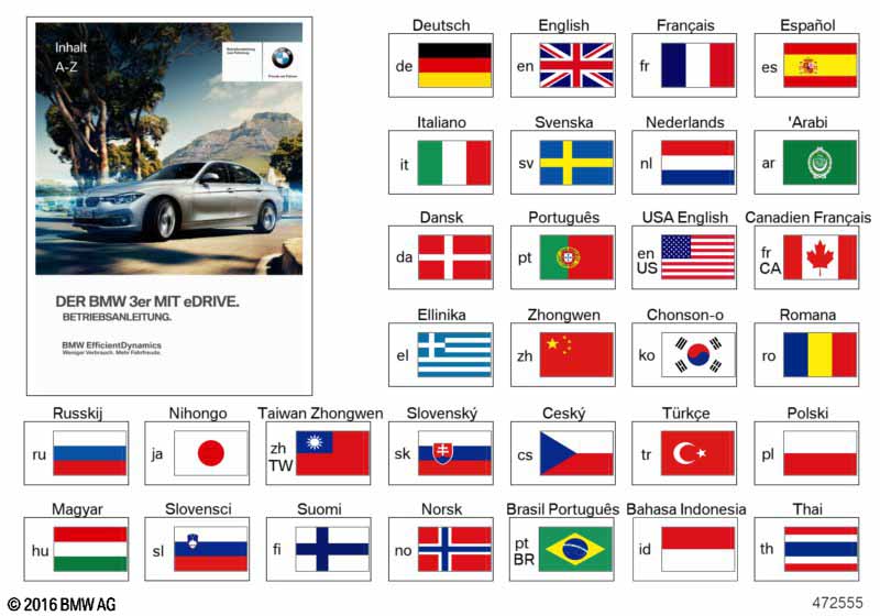 Genuine BMW 01402723322 Owner's Manual For F30 Hybrid ENUS (Inc. 330e) | ML Performance UK Car Parts