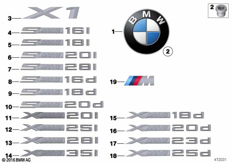 Genuine BMW 51147362669 E83 F25 E84 Label X DRIVE 25I (Inc. X32.5si & X1 25iX) | ML Performance UK Car Parts