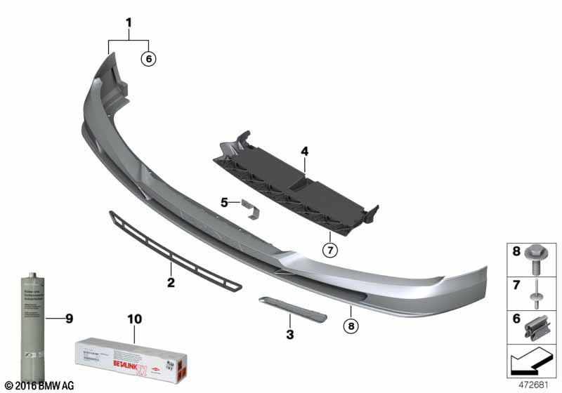 Genuine BMW 51117992039 G12 Insert For Front Spoiler ALPINA (Inc. ALPINA B7) | ML Performance UK Car Parts