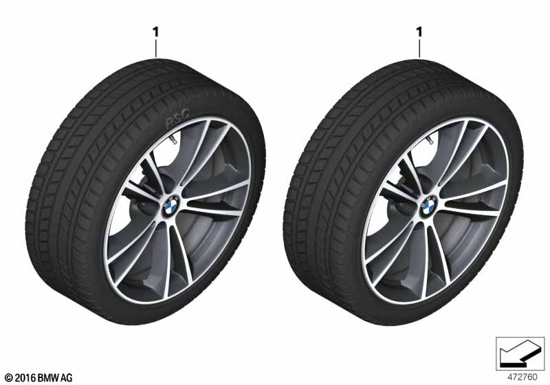 Winter wheel with tire V-spoke 631 - 17