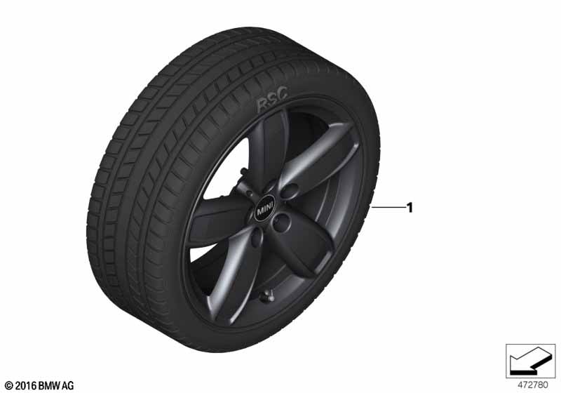 Winter wheel w.tire channel sp.531-17