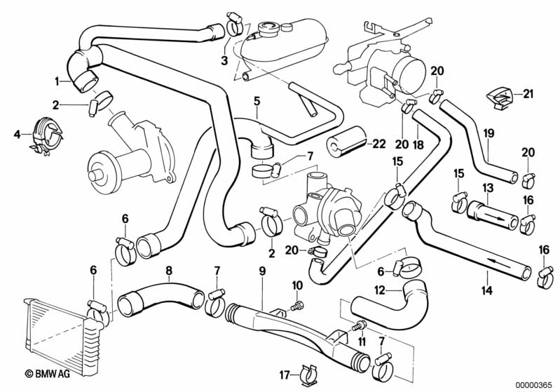Genuine BMW 11531730457 Water Hose (Inc. Z1) | ML Performance UK Car Parts