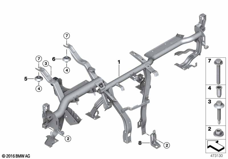 Genuine BMW 51459355700 F48 F39 Carrier Instrument Panel (Inc. X2 25iX, X1 18dX & X1 20i) | ML Performance UK Car Parts