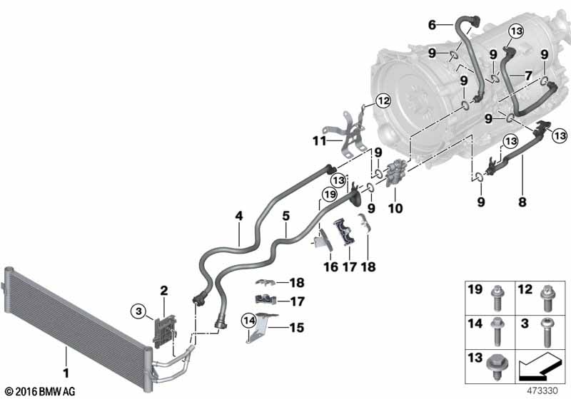 Genuine BMW 17128632283 G11 G30 G12 Bracket, Oil Cooler Line (Inc. 740Le, 740e & 530e) | ML Performance UK Car Parts