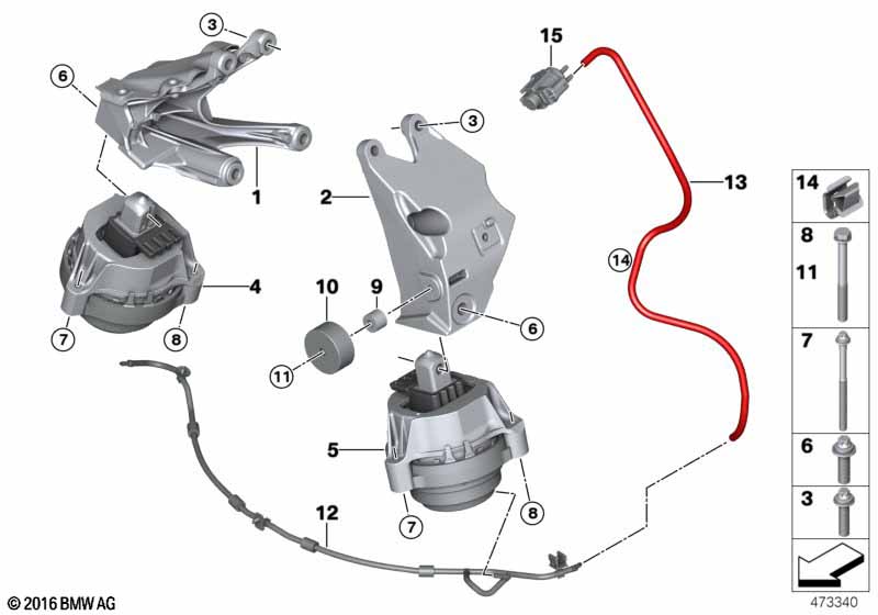 Genuine BMW 22116860491 Engine Mount, Left | ML Performance EU Car Parts