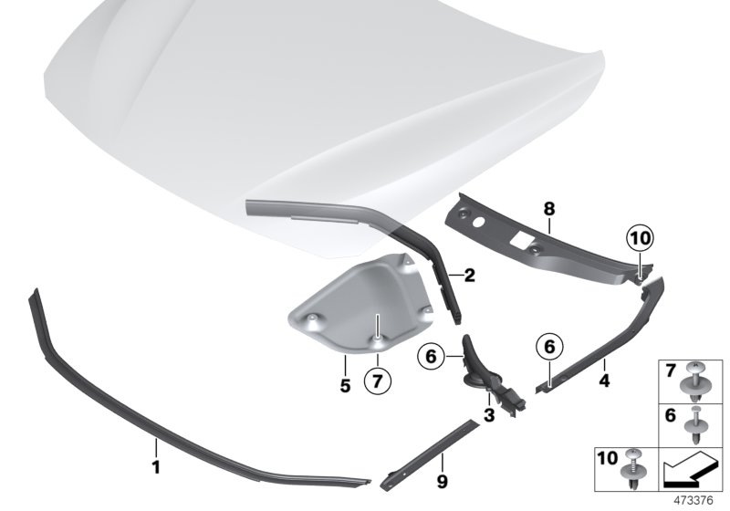 Genuine BMW 51768066661 Left Engine Hood Sealing | Duco Car Parts UK Car Parts