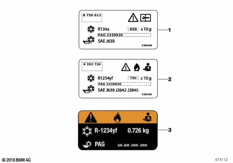 Label, coolant