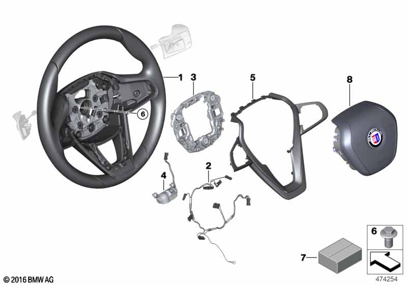 Genuine BMW 32307991812 G12 Sprt St. Wheel, Leather, Shift Paddles ALPINA (Inc. ALPINA B7) | ML Performance UK Car Parts