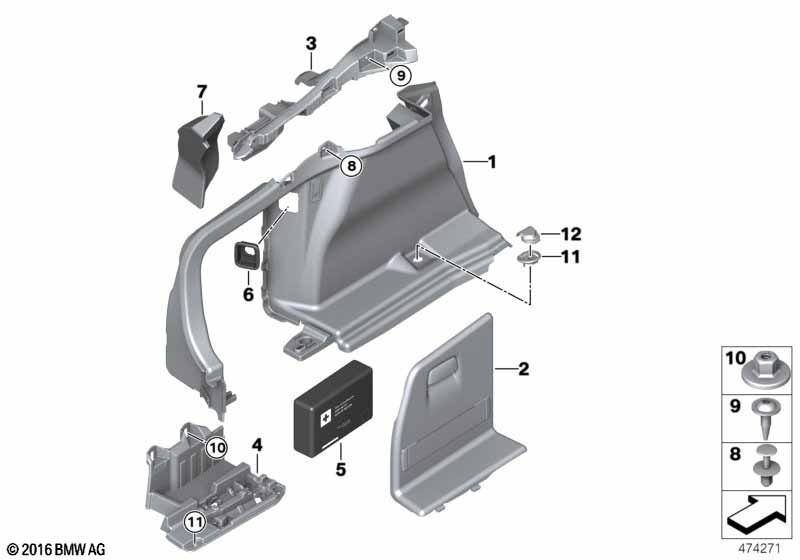 Left trunk trim