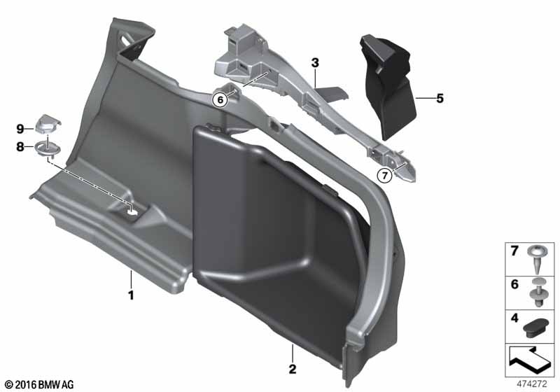 Genuine BMW 51477337218 Rear Right Trunk Trim BEIGE (Inc. 428iX, 418d & 420dX) | ML Performance UK Car Parts