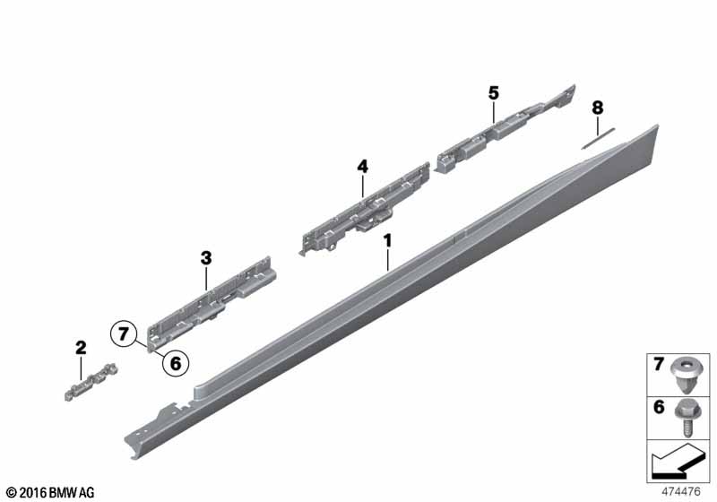 Cover door sill / wheel arch