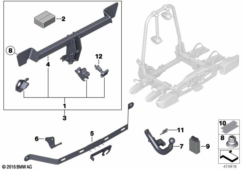 Click-on / ECE trailer coupling