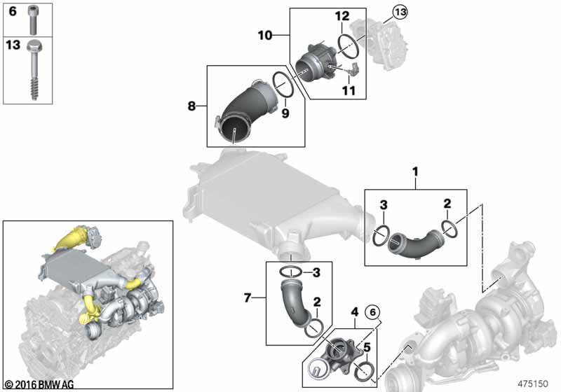 Genuine BMW 11618579895 G07 G11 G06 Charge Air Line (Inc. 750dX, 750LdX & X5 M50dX) | ML Performance UK Car Parts