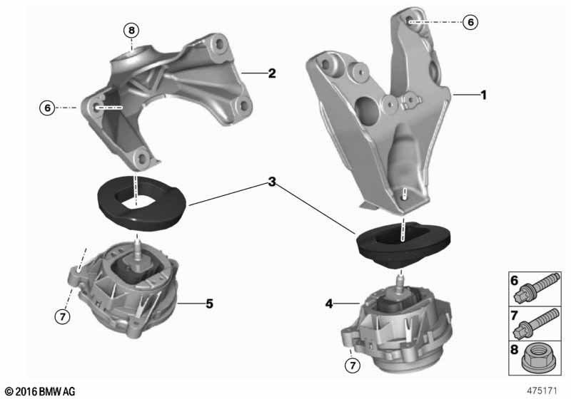 Genuine BMW 22118416821 Engine Supporting Bracket, Left (Inc. M235i Racing) | ML Performance UK Car Parts