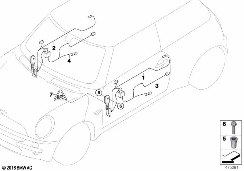Door wiring harness