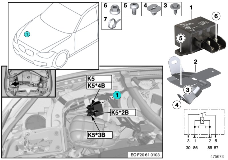 Genuine BMW 61139229908 F33 F32 F21 Bracket Relay Fan (Inc. 228i, 340iX & 750iX) | ML Performance UK Car Parts