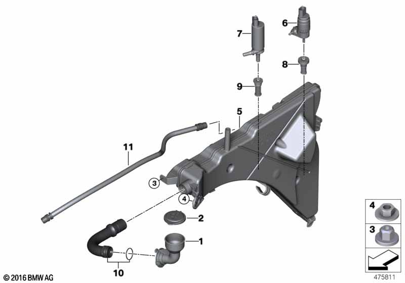 Genuine BMW 61667377164 F16 F15 Filler Pipe For Wash Container (Inc. X6 50iX 4.0) | ML Performance UK Car Parts