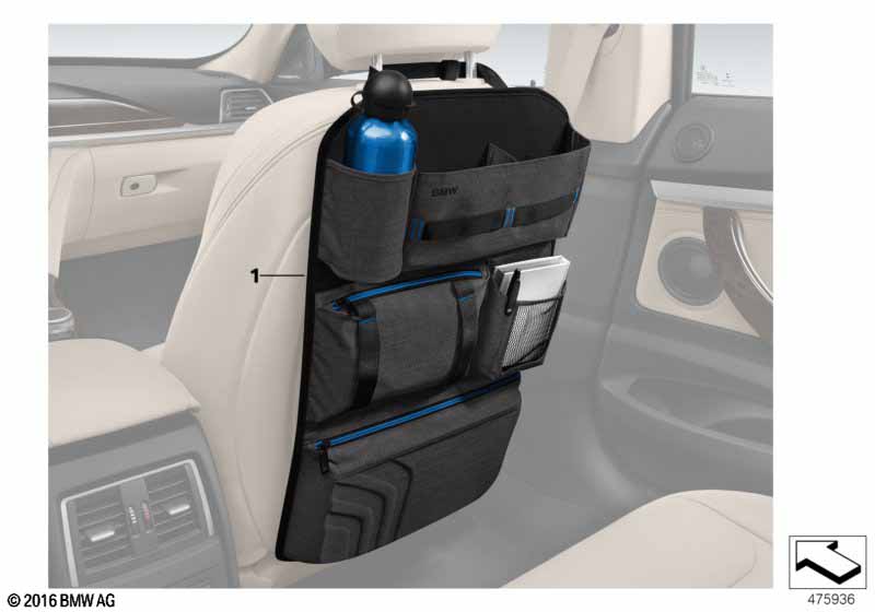 Backrest pouch BMW